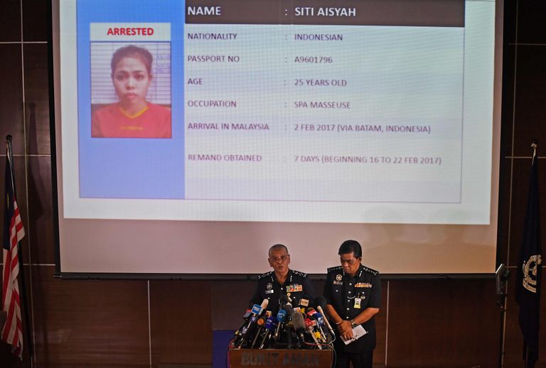 Kimi mõrva asjus vahi all viibiv Indoneesia-päritolu kahtlusalune Siti Aisyah. Foto: MOHD RASFAN/AFP/Scanpix