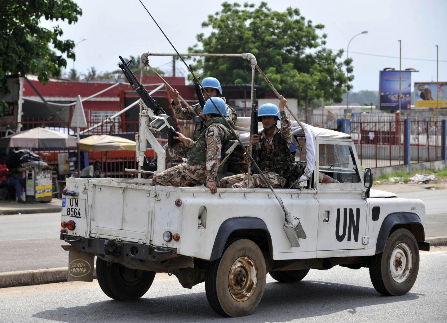 Иорданские миротворцы в составе сил ООН в Кот-д'Ивуаре.