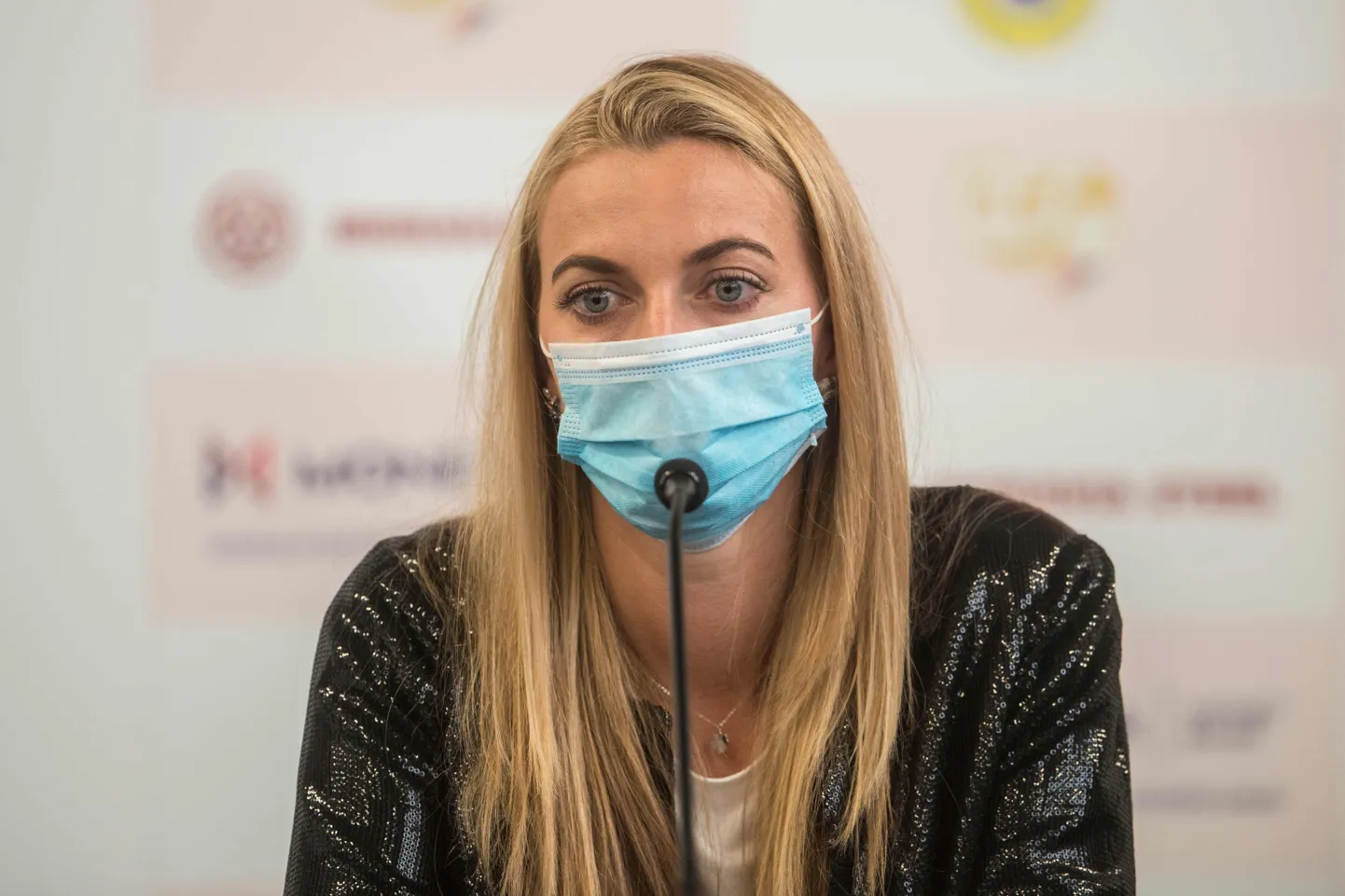 Petra Kvitova Prahas korraldatud pressikonverentsil.