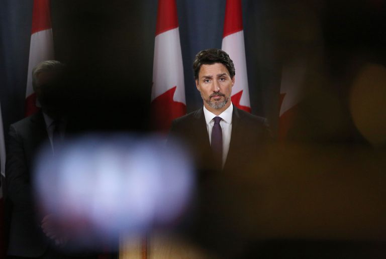 Kanada peaminister Justin Trudeau 9. jaanuaril Ottawas pressikonverentsil, kus ta rääkis Ukraina lennukikatastroofist.