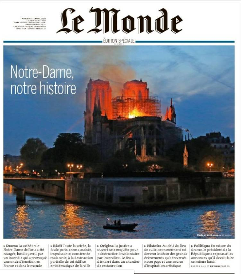 Le Monde'i esikülg.