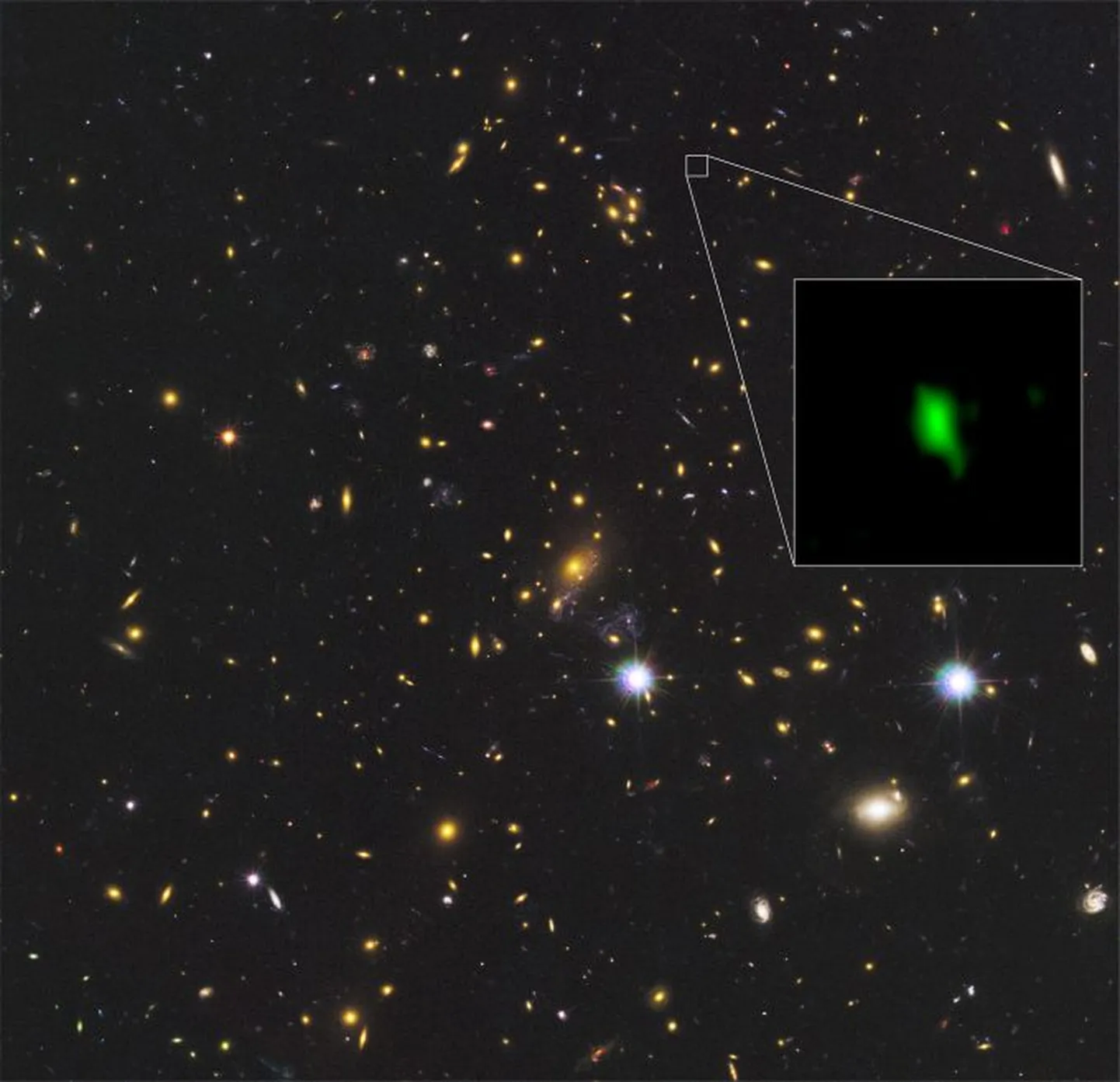 Kaugest galaktikast MACS1149-JD1 pärinevad signaalid sisaldavad märke hapnikust
