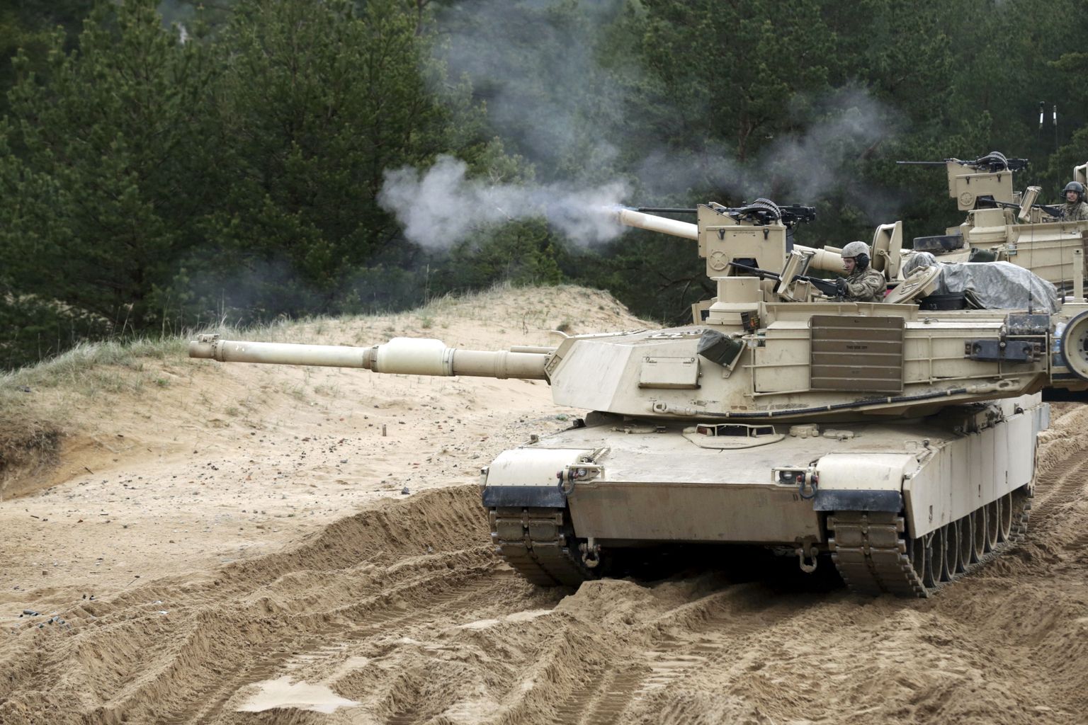 USA tankid Adaži polügoonil toimunud õppusel.