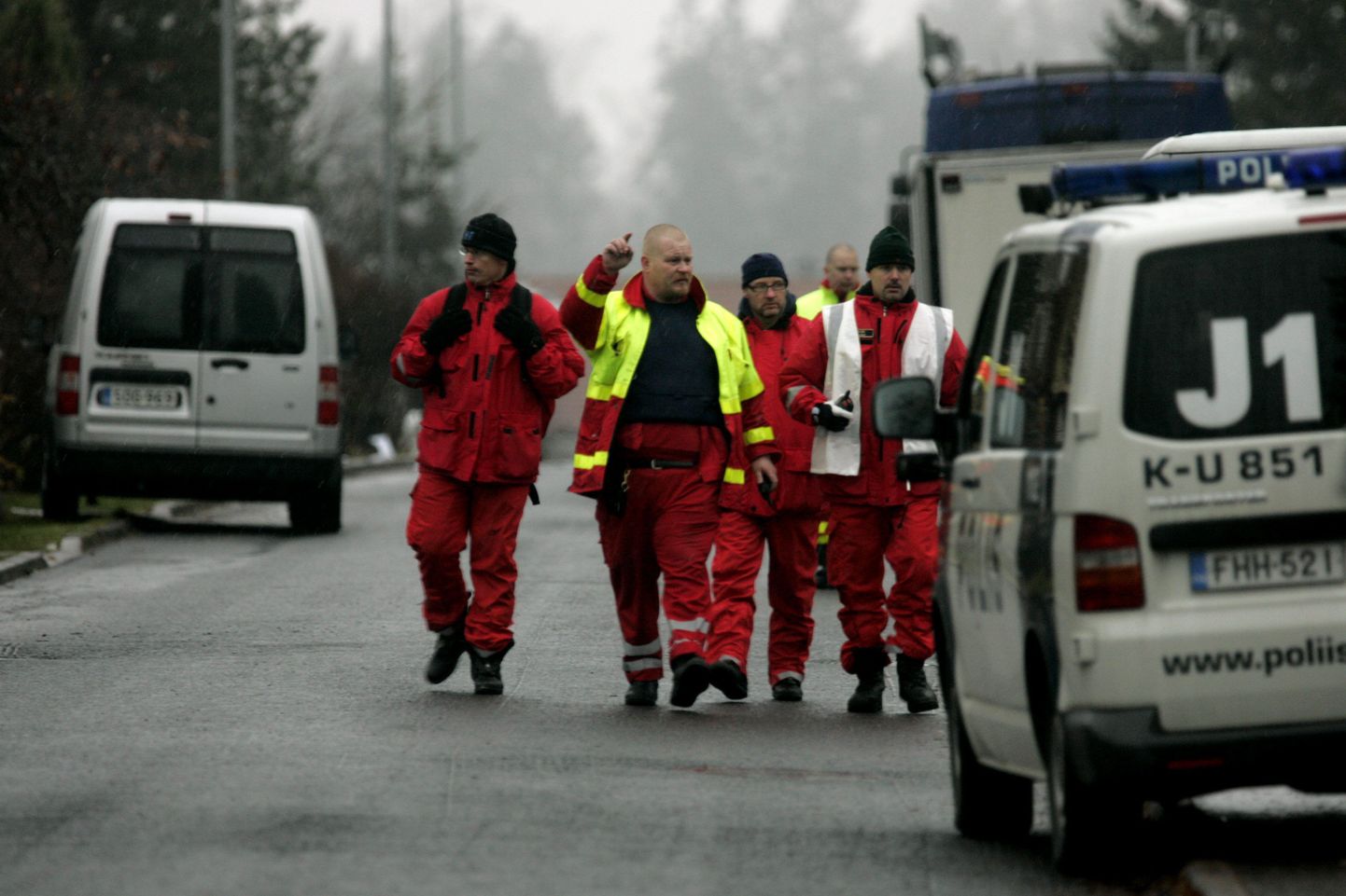 Soome päästetöötajad õnnetuspaigal.