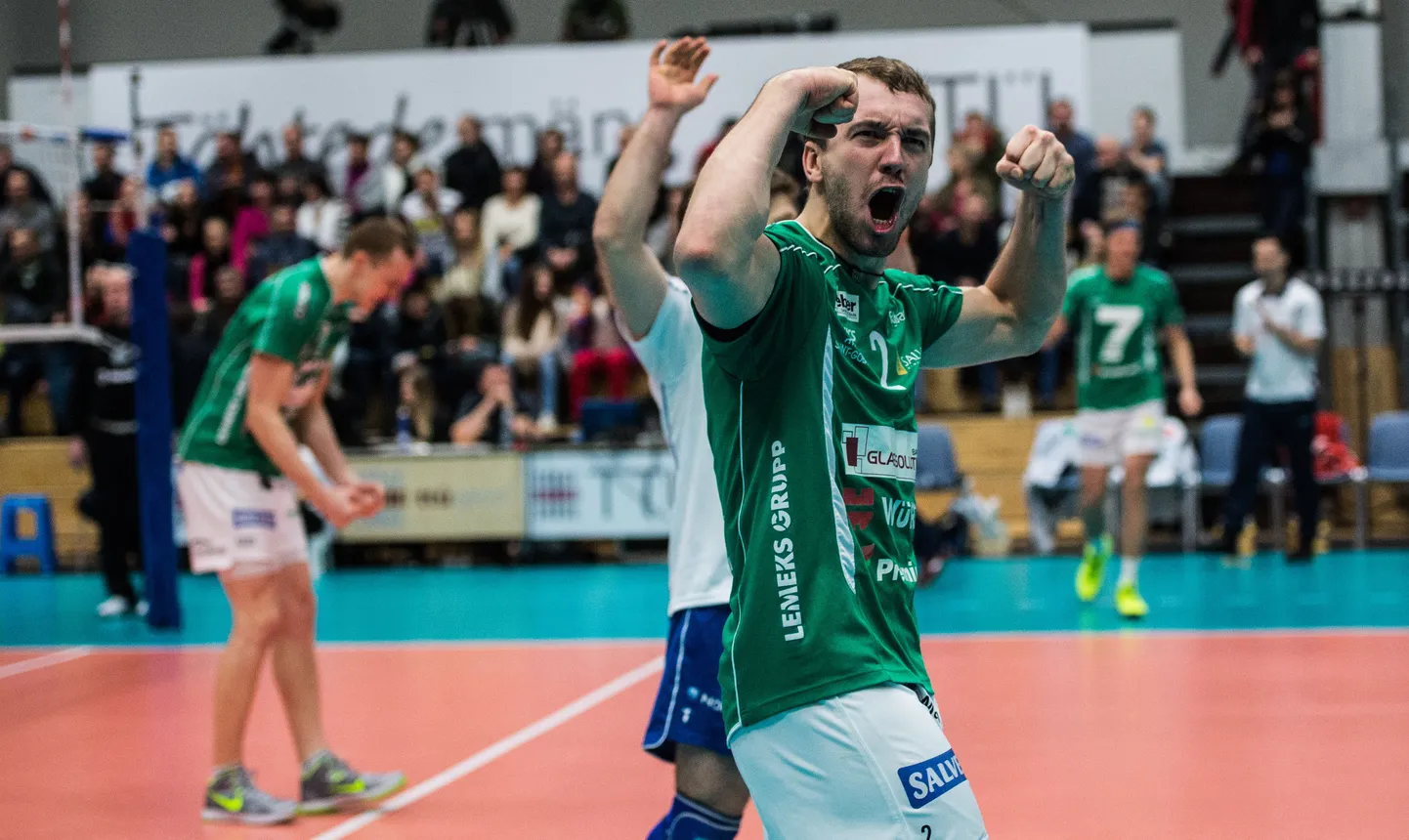 Bigbank Tartu mängumees Kristo Kollo rõõmustamas.