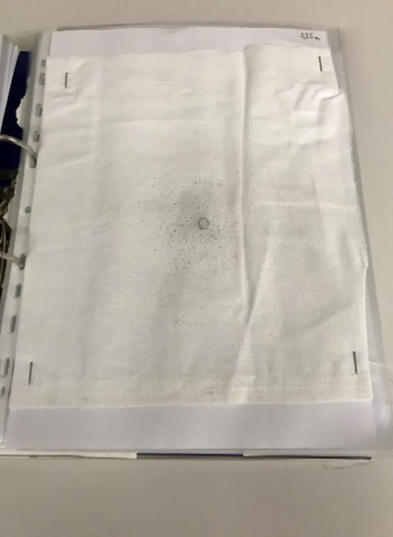 Kaugemalt tehtud lasu jälg.