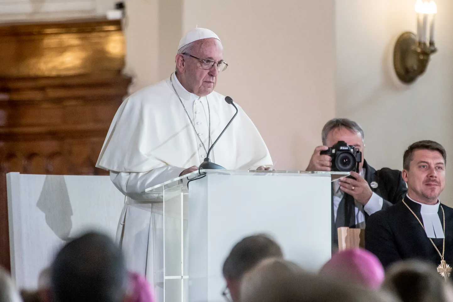 Paavst Franciscus 24. septembril 2018 Tallinnas Kaarli kirikus.
