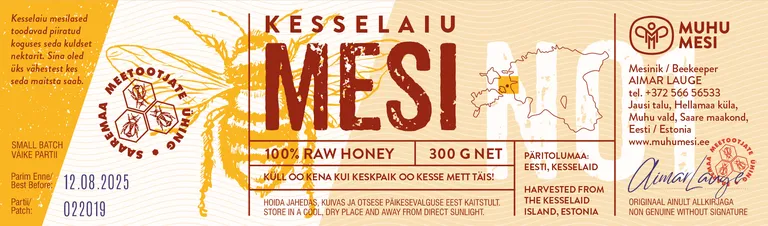 OTSE TRÜKIKOJAST: Sellest aastast on Kesselaiu meel oma silt ja seda toodeti 270 kilo.