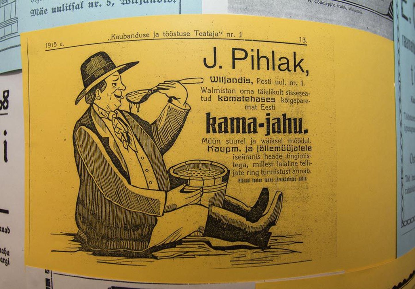 Muuseumi praeguse direktori Jaak Pihlaku esivanemad olid seotud kamajahu tootmisega Viljandis.