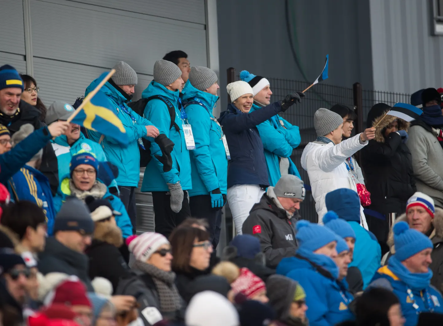 Eesti president Kersti Kaljulaid oli suusastaadionil Tatjana Mannimad ergutamas