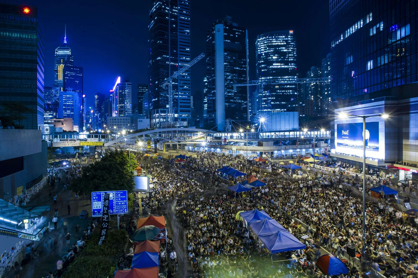 Demokraatiameelsed protestijad kogunesid täna taas Hongkongis.