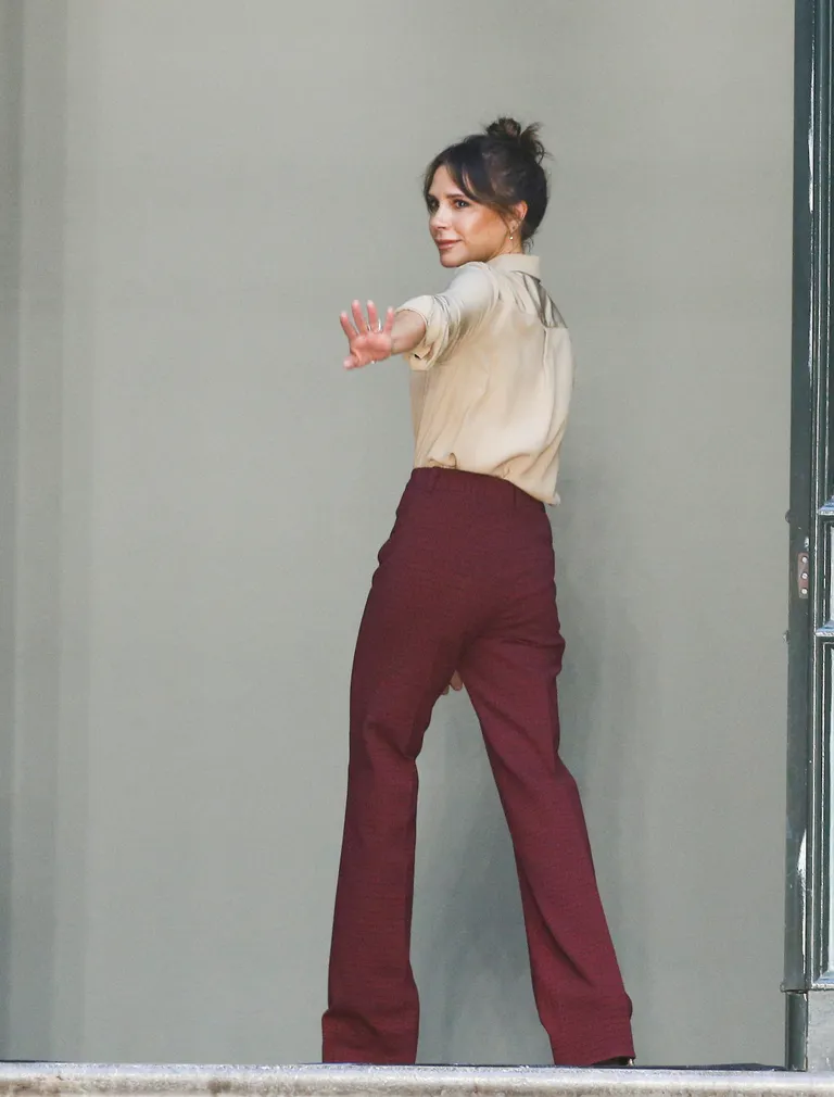 Disainer Victoria Beckham oma moešõul 15.09.2019. London Fashion Week, London.