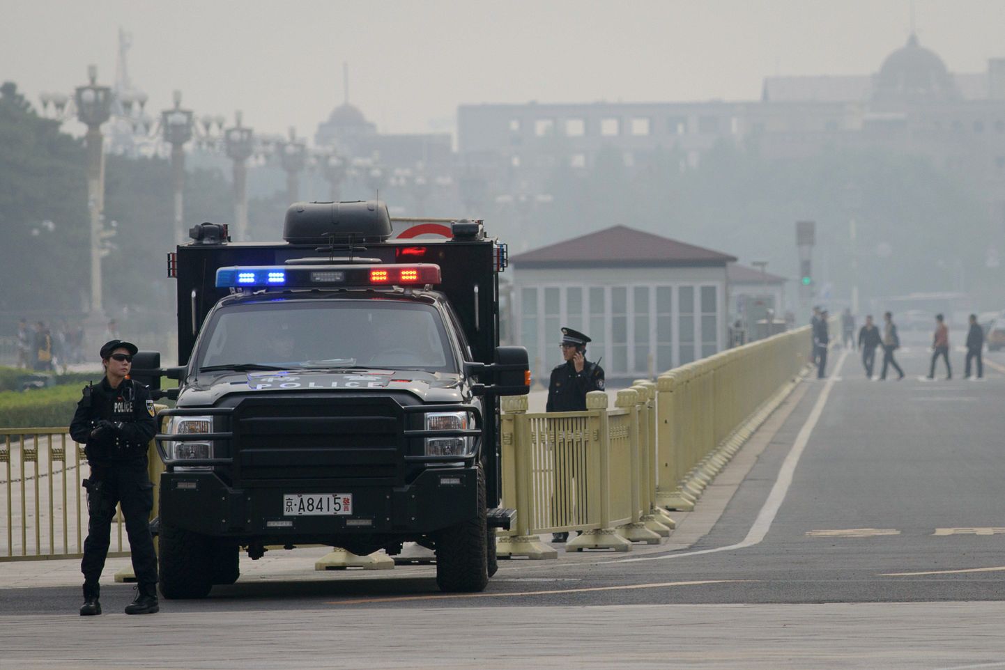 Politseinikud Tiananamenil.