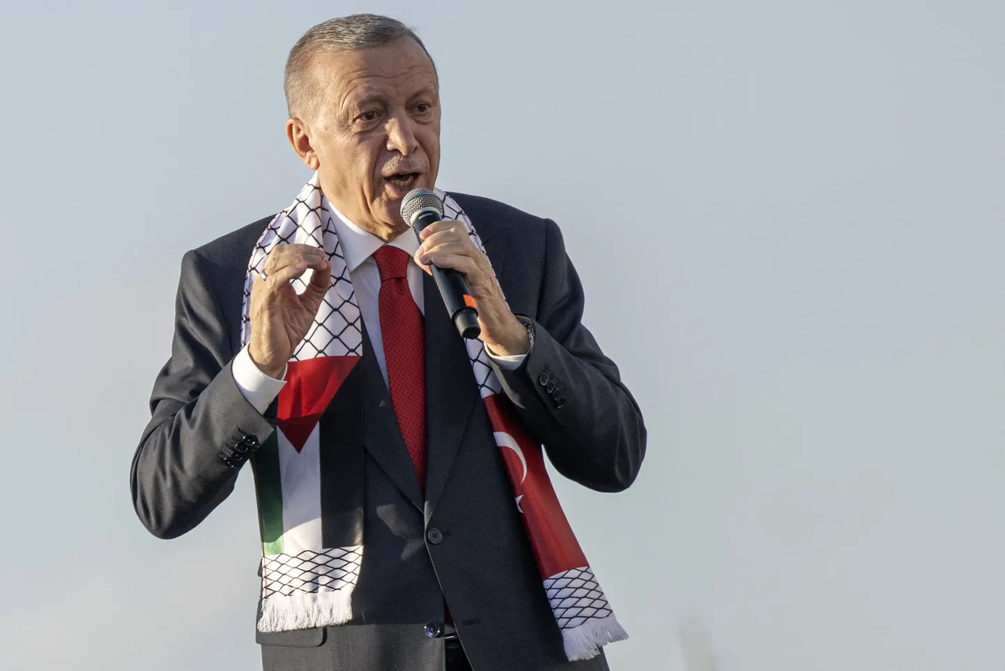 Türgi president Recep Tayyip Erdoğan möödunud nädalavahetusel Palestiinat toetaval meeleavaldusel.