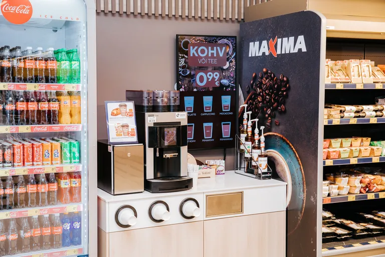 Uues Maximas on ka kohvimasin.