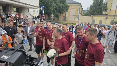 Rīgā sagaidīti pasaules čempioni 3x3 basketbolā