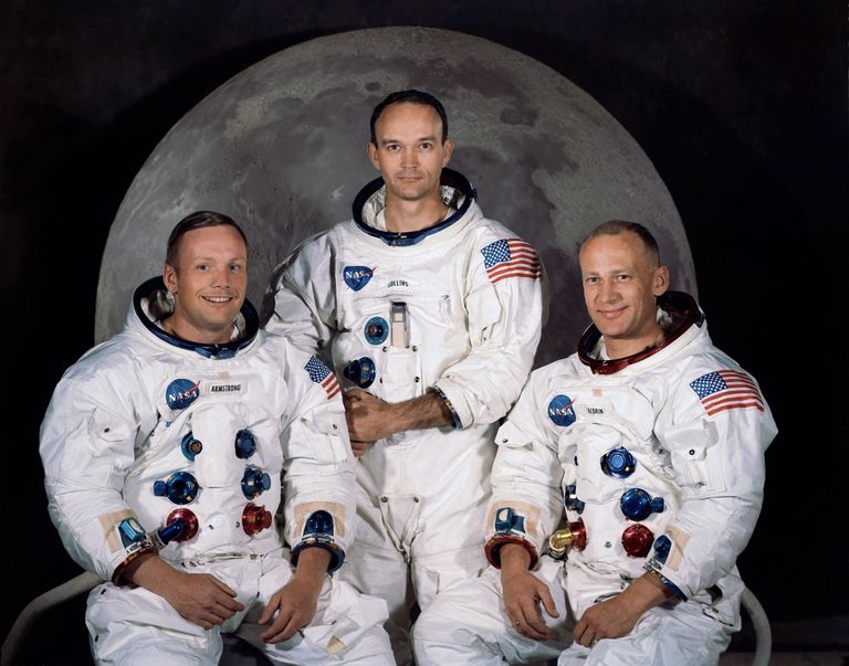 Apollo 11 meeskond: Neil A. Armstrong, Michael Collins ja Edwin E. Aldrin Jr. 