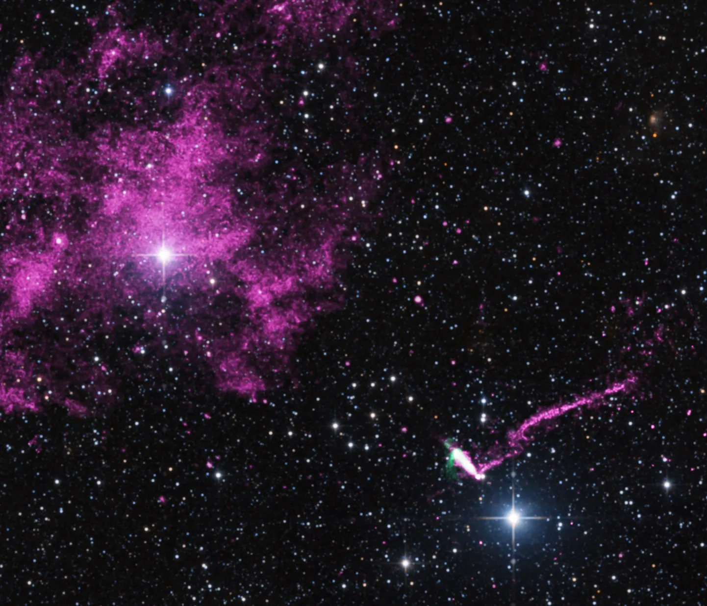 Kosmonautikapäev toob Rahvusraamatukokku kosmosevisionäärid. Pildil pulsar, mis asub Maast 37 valgusaasta kaugusel