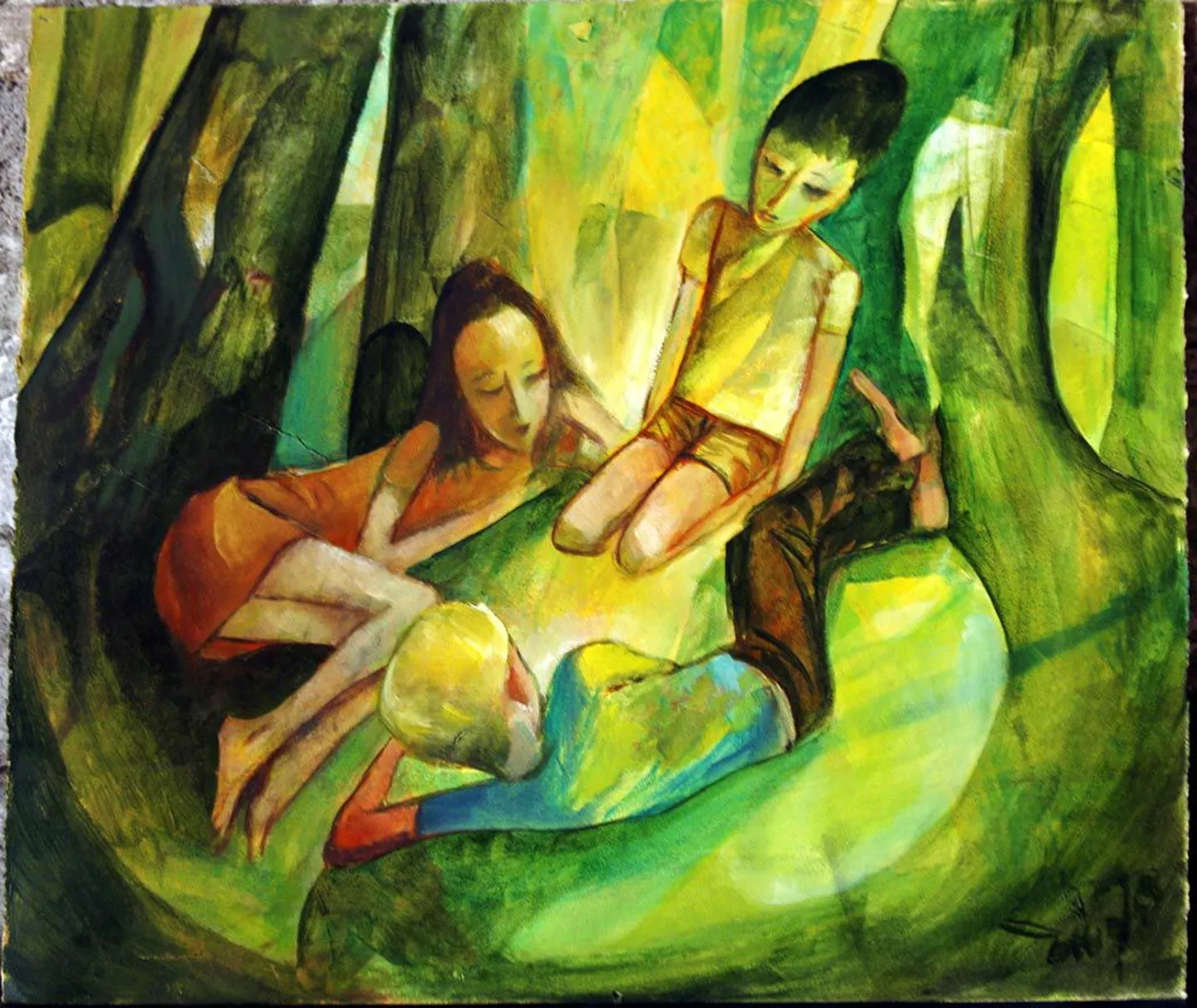 Reprod Edgar Valteri illustratsioonidest raamatule „Öös on mitu muinasjuttu“.