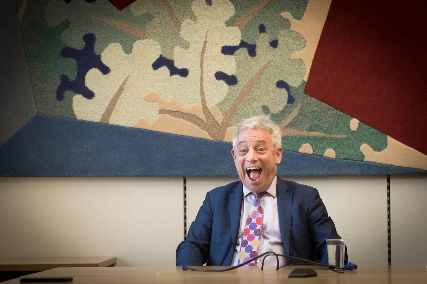 Briti alamkoja spiiker John Bercow üliõpilaste küsimustele vastamas.