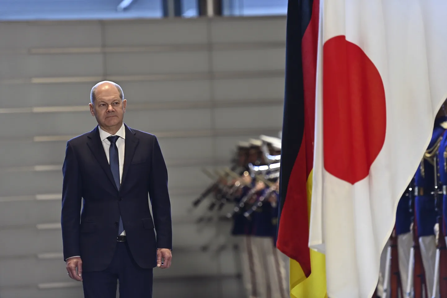Vācijas kanclers Olafs Šolcs ierodas vizītē Japānā