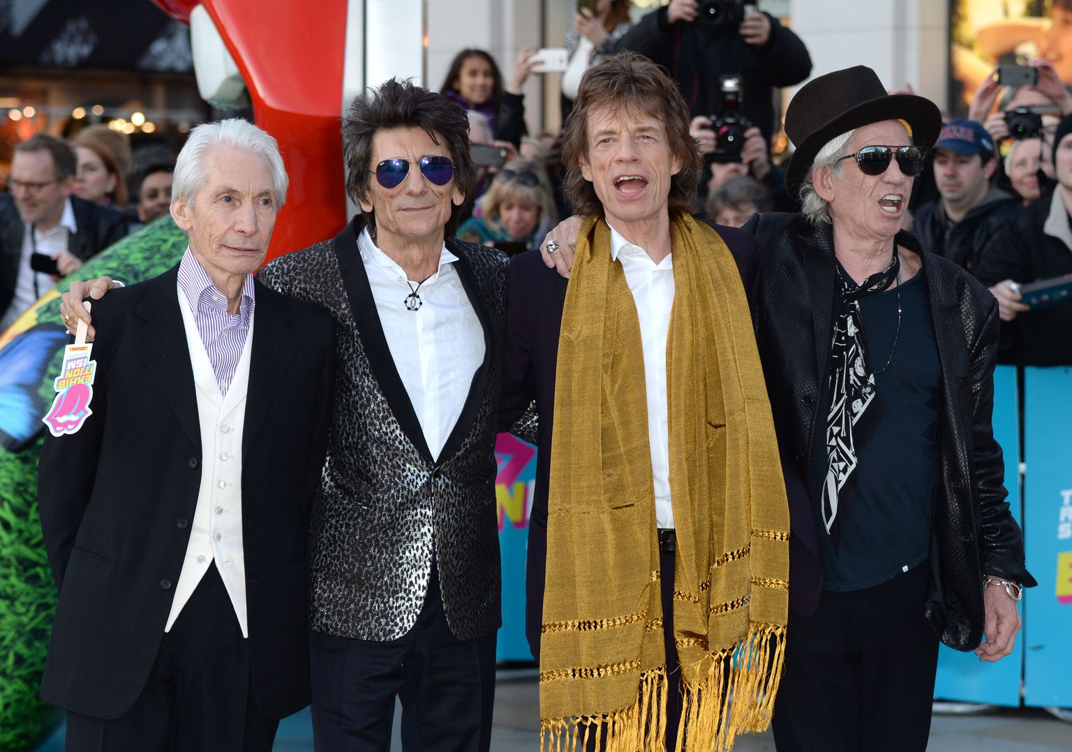 Rolling Stones - Mick Jagger, Keith Richards, Ronnie Wood ja Charlie Watts
