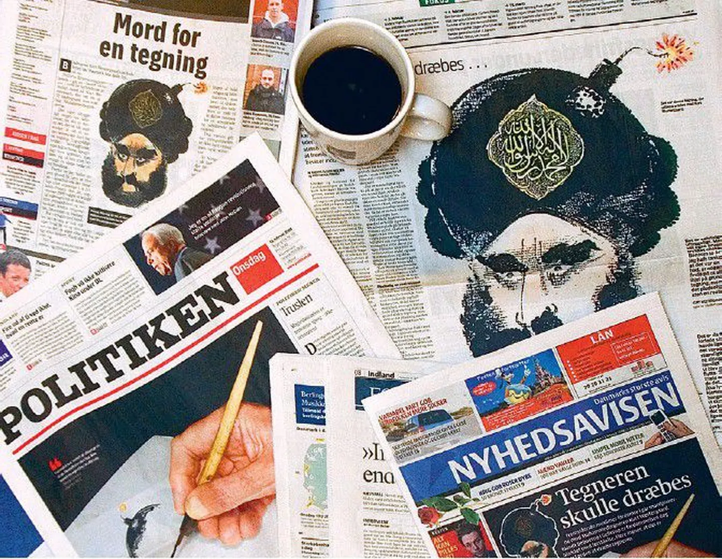 Шведские издания, наряду с датскими, публиковали карикатуры на Мухаммеда