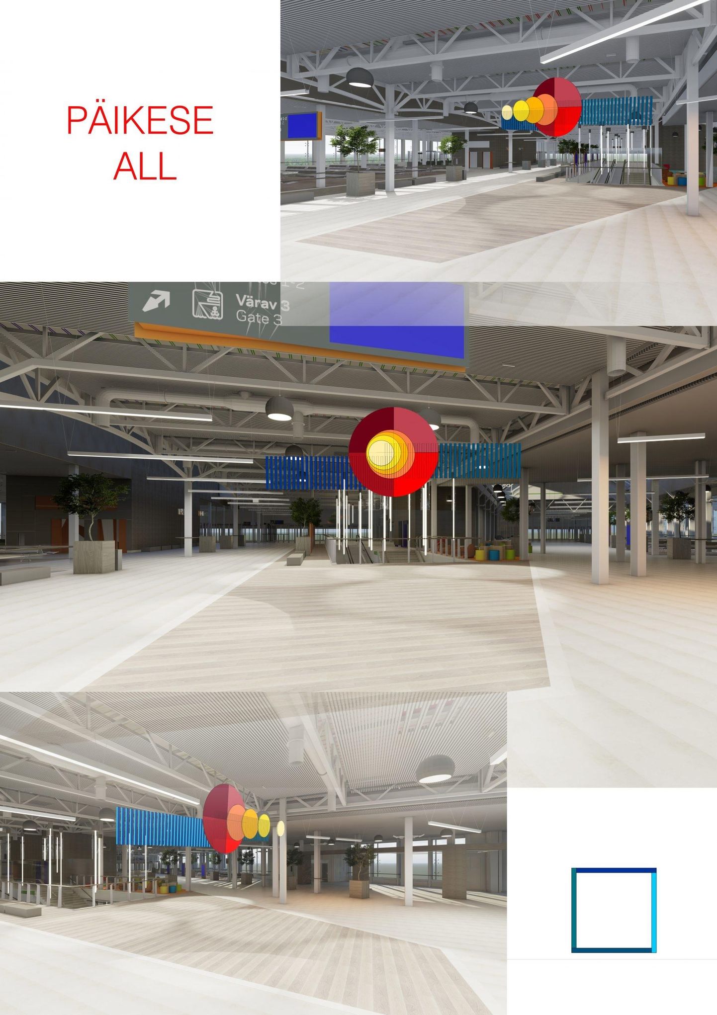 Vanasadama D-terminali kolmanda korruse reisijate ootesaali hakkab kaunistama Eveli Variku taies "Päikese all".