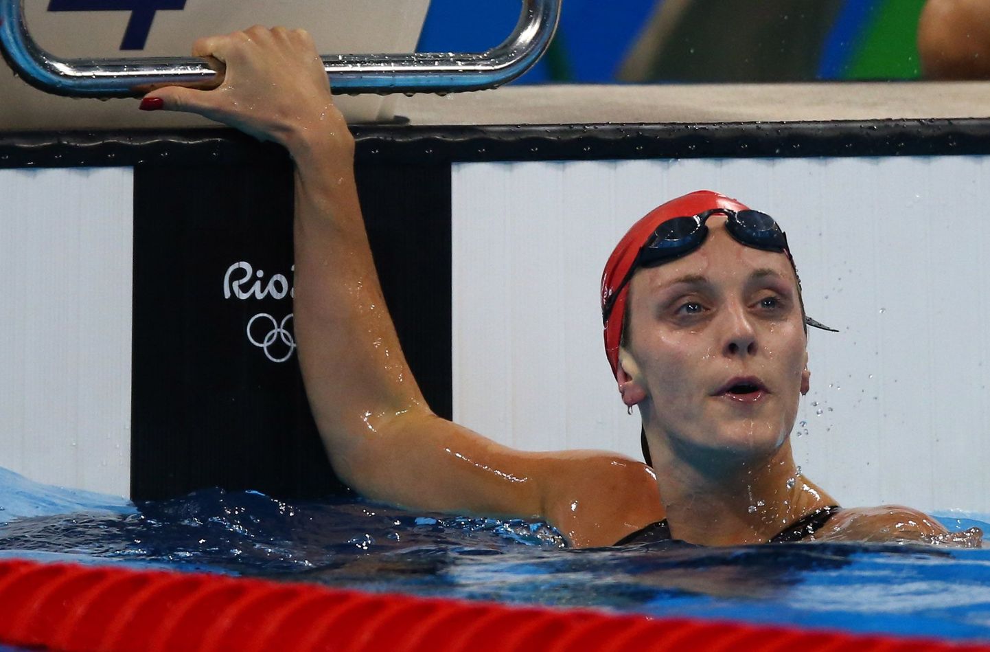 Francesca Halsall Rio olümpiamängude 50 meetri vabaujumise poolfinaalis.