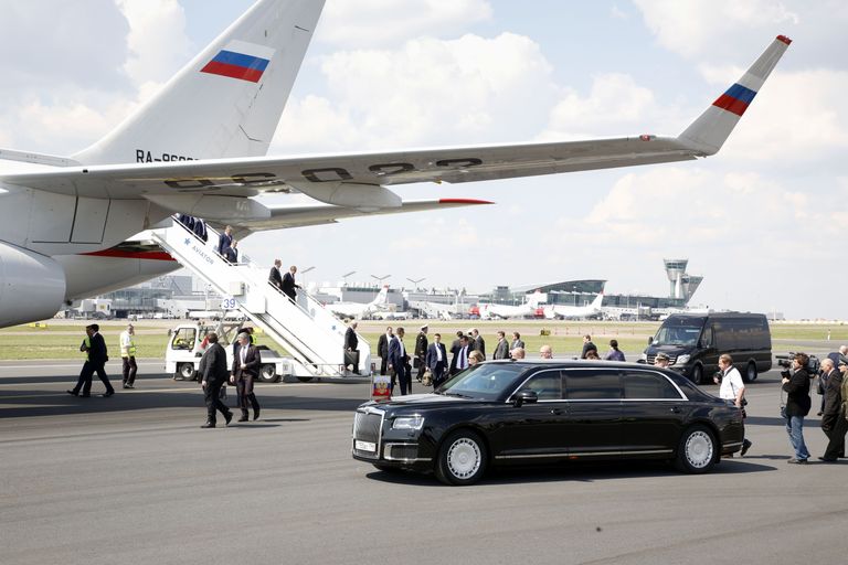 Самолет, на котором президент РФ Владимир Путин прибыл в Хельсинки.