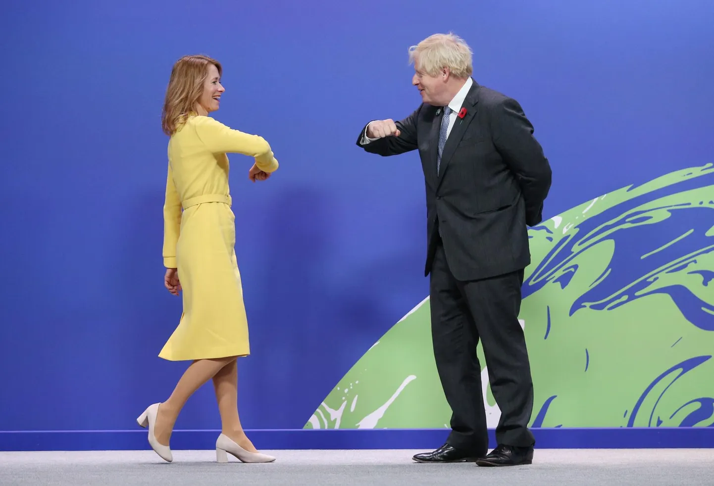 Kaja Kallas ja Boris Johnson (paremal) Glasgows.