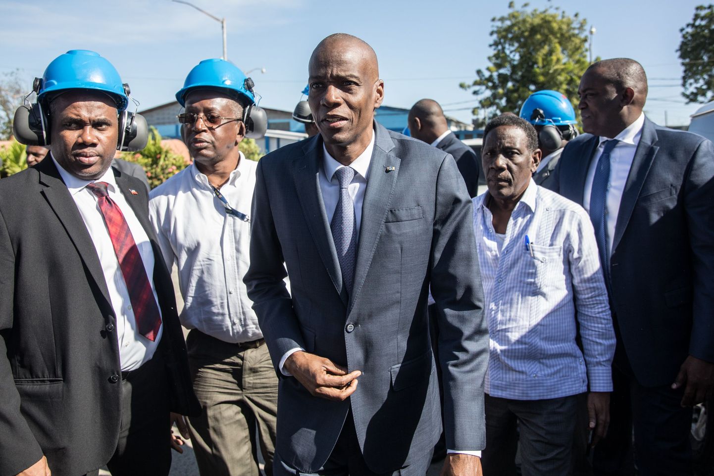 Haiti president Jovenel Moïse (keskel) Port-au-Prince'is 16. detsember 2019.