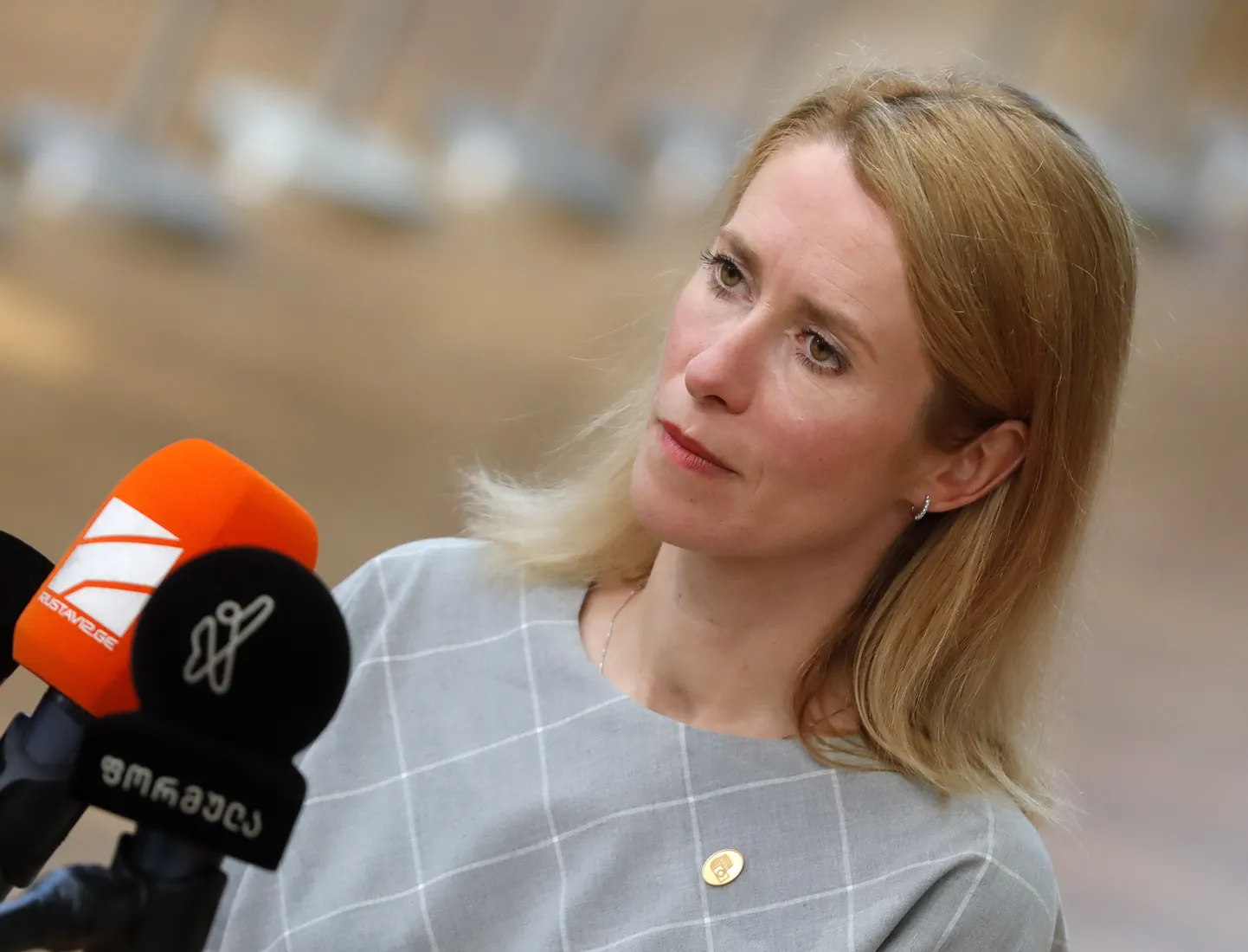 Kaja Kallas tänase ELi tippkohtumise eel Brüsselis.