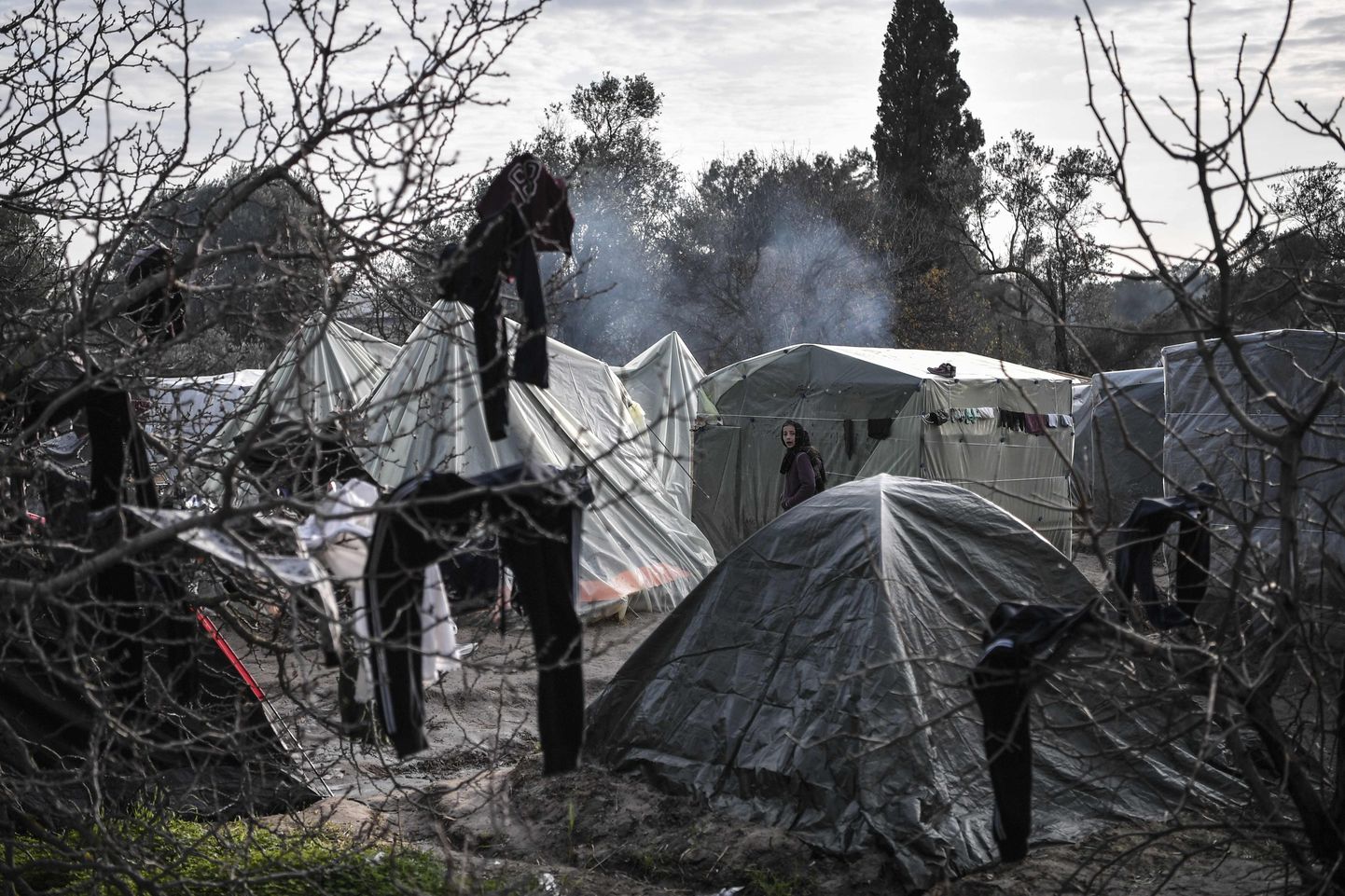 Täna tehtud pilt  Kreeka põgenikelaagrist.