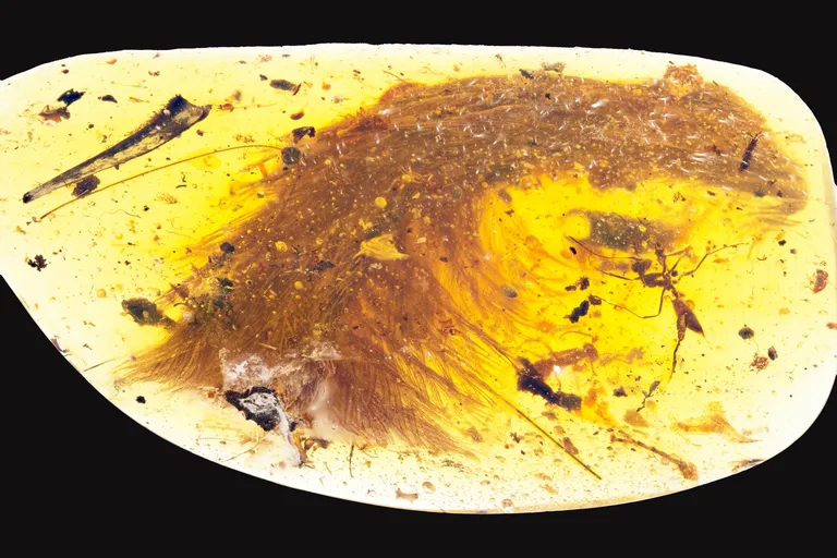 Merevaigus säilinud sulelise dinosauruse saba uurimine on näidanud, et see pidi kuuluma Tyrannosaurus rex'i lähedasele sugulasele / Reuters