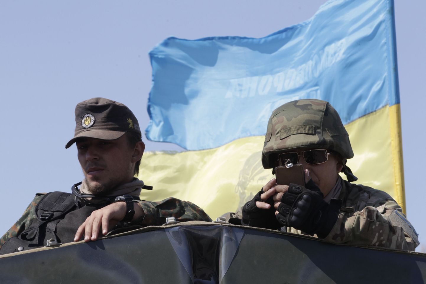 Ukraina Azovi pataljoni sõdurid Mariupoli lähistel.
