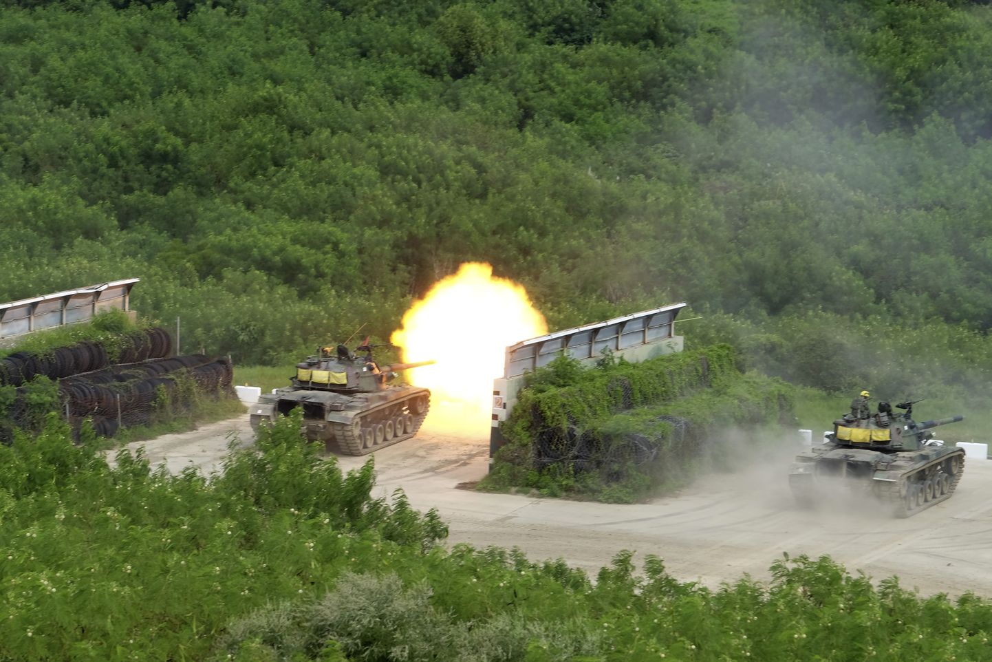 Taiwani tankiüksus õppusel septembris Hengchunis.
