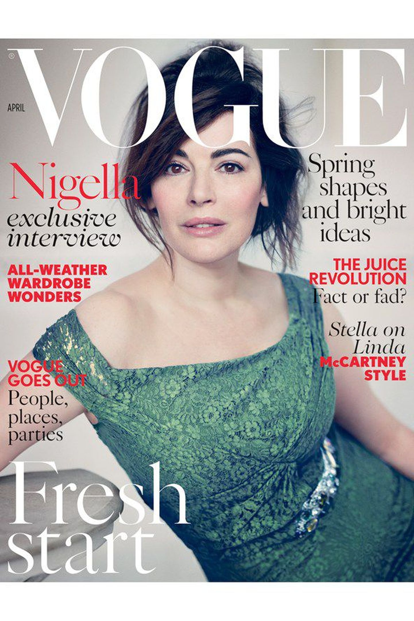 Nigella Lawson ajakirja Vogue kaanel