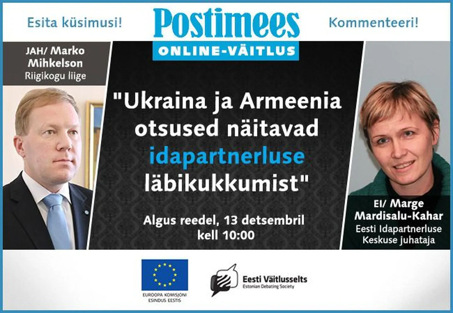 Online-väitlus: Marko Mihkelson ja Marge Mardisalu-Kahar