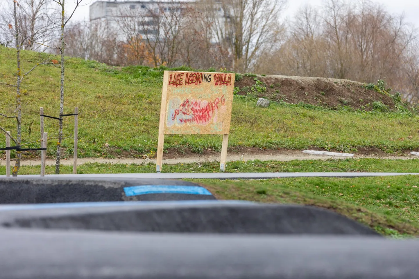 Rakvere noored said grafititahvli, kus tänavakunsti teha.