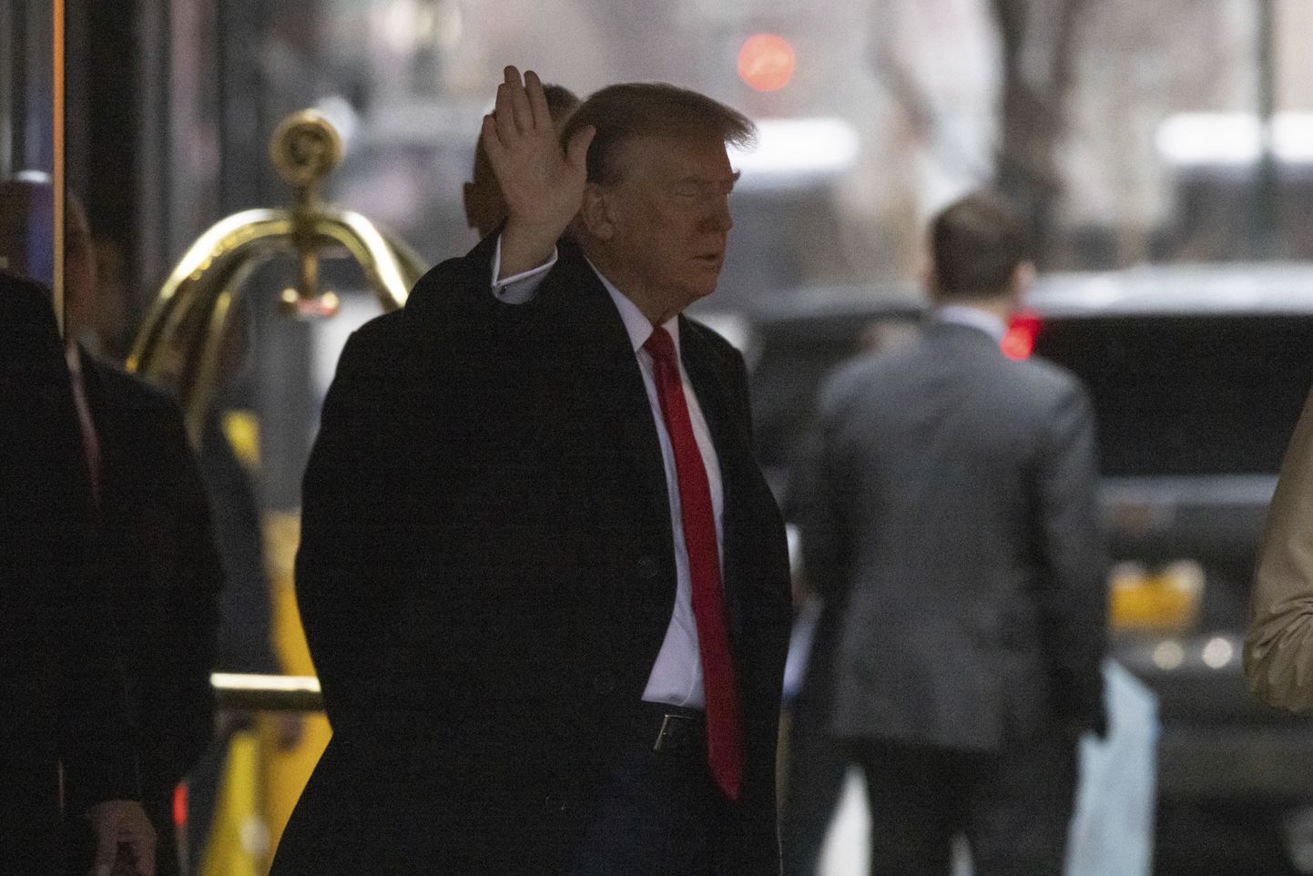 USA endine president Donald Trump lahkumas oma korterist  New Yorgis 26. jaanuaril 2024. aastal.