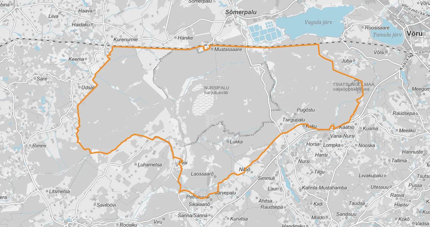Kaitseministeeriumi avaldatud Nursipalu harjutusväljaku laiendamise plaan.