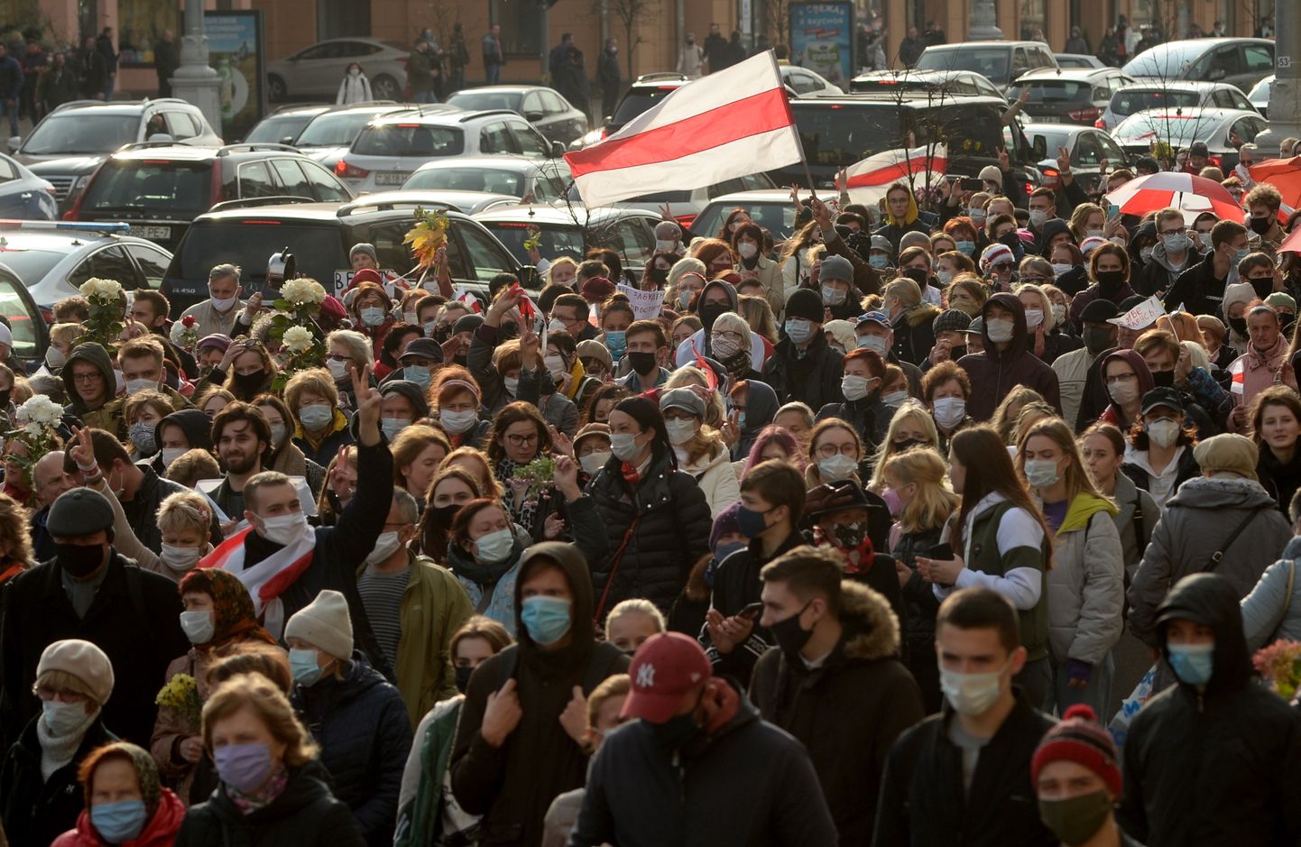 Акция протеста в Минске 26 октября.
