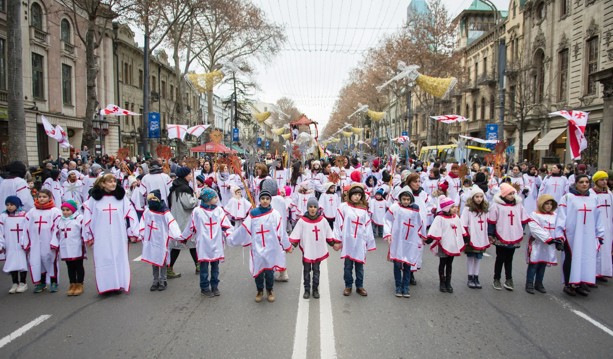 Eile «Alilo» paraadile kogunenud inimesed Gruusia pealinnas Tbilisis.