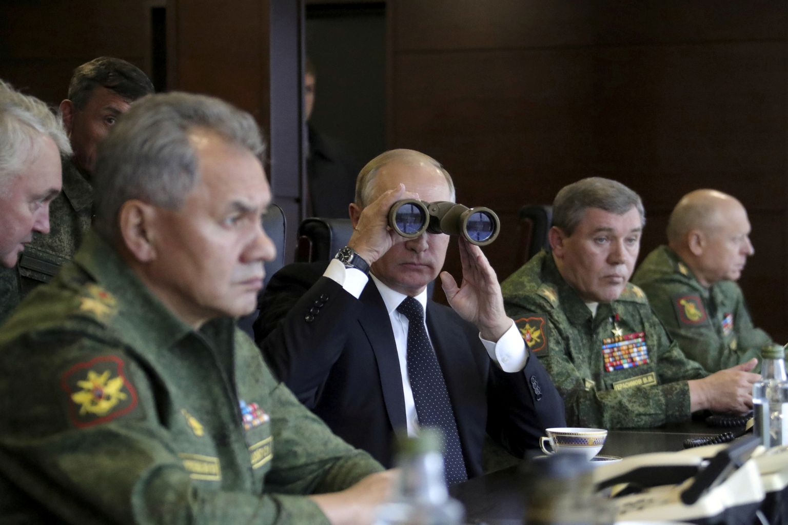 Šoigu, Putin ja Gerasimov. Foto on illustratiivne.