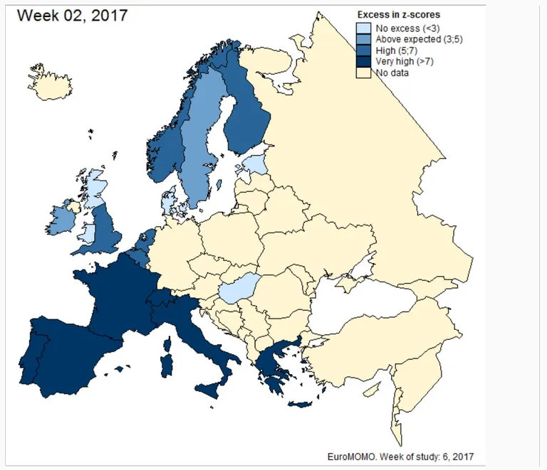 Euroopa keskmine suremus 2017 jaanuar