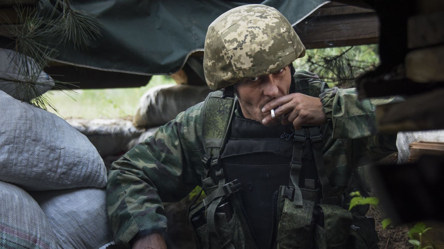 Venemeelne separatist Ukraina idaosas, kellega võitlevad Kiievi valitsusväed.