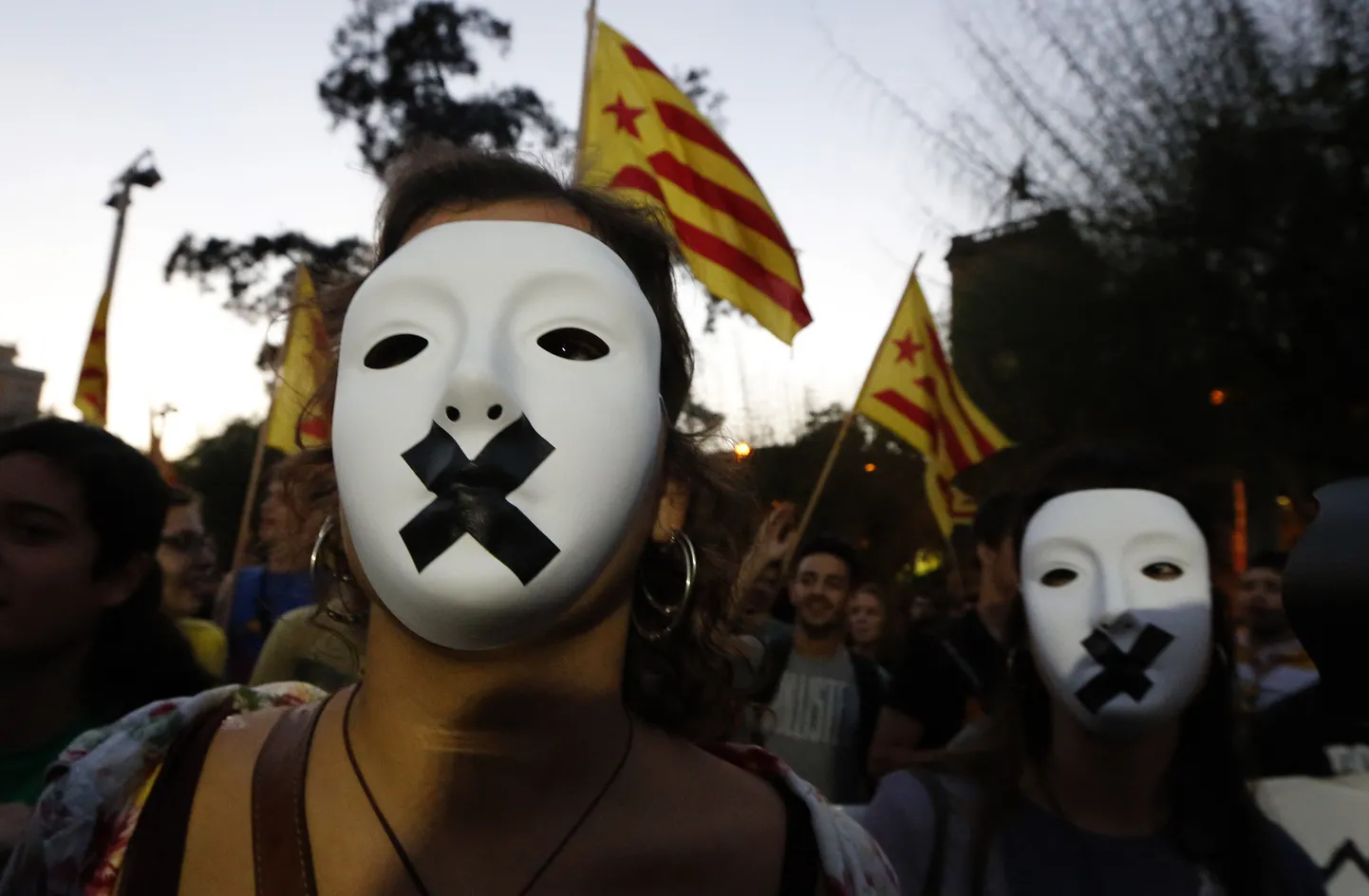 Protestivad katalaanid Barcelona tänavatel