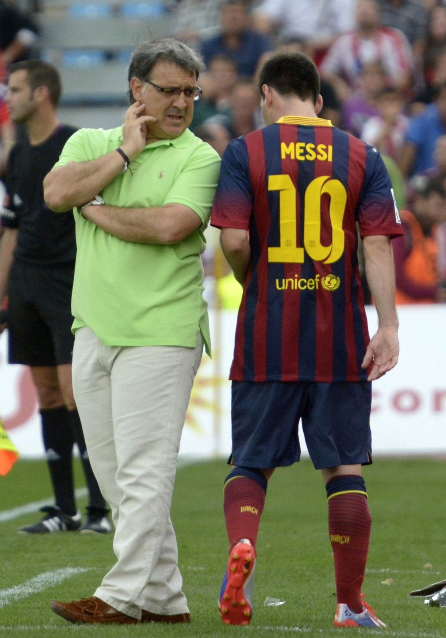 Gerardo Martino (vasakul) ja Lionel Messi.