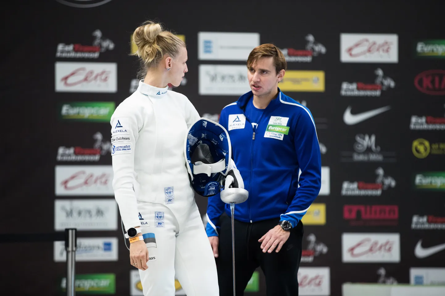 Katrina Lehis koos treener Nikolai Novosjoloviga.